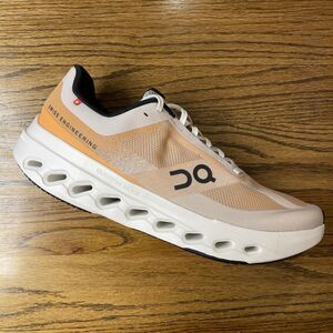 On Men's Cloudsurfer Next Running Shoes Size 12 Ivory Tangerine Orange White NEW